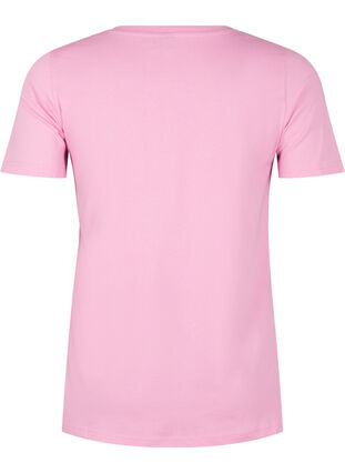 Zizzi T-Shirt aus Bio-Baumwolle mit Schleifendetail, Rosebloom, Packshot image number 1