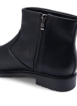 Zizzi Extra-Weite – Chelsea-Lederstiefel, Black, Packshot image number 3