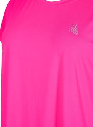 Zizzi Kurzarm Trainingsshirt, Neon Pink Glo, Packshot image number 2