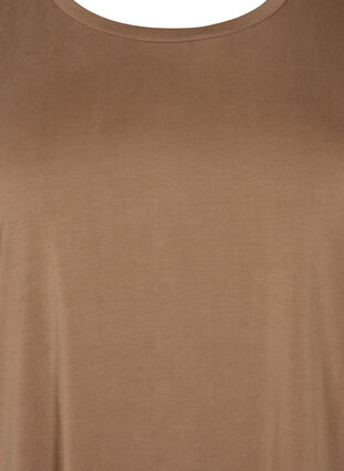 Zizzi T-Shirt aus TENCEL™ Modal mit Rundhalsausschnitt, Coca Mocha, Packshot image number 2