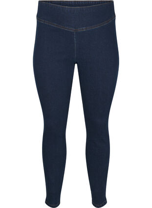 Zizzi Dehnbare Jeggings mit hoher Taille, Dark Blue, Packshot image number 0