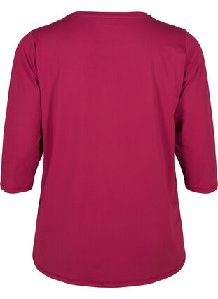 Zizzi  Trainingsbluse mit 3/4 Ärmeln, Anemone, Packshot image number 1