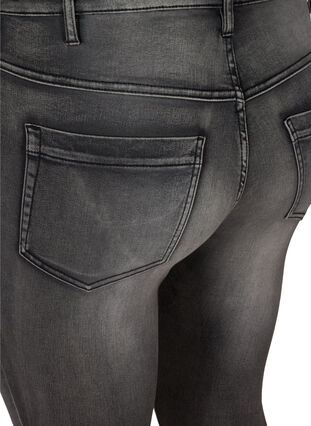 Zizzi Super Slim Amy Jeans mit hoher Taille, Dark Grey Denim, Packshot image number 3