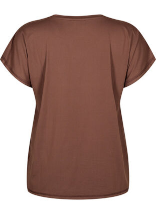 Zizzi Kurzarm Trainingsshirt, Chocolate Martini, Packshot image number 1