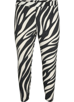 Zizzi Leggings mit Zebra-Print, White Zebra, Packshot image number 0