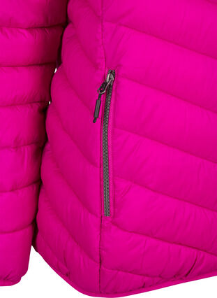 Zizzi Leichte Jacke mit Kapuze, Fuchsia Red, Packshot image number 3