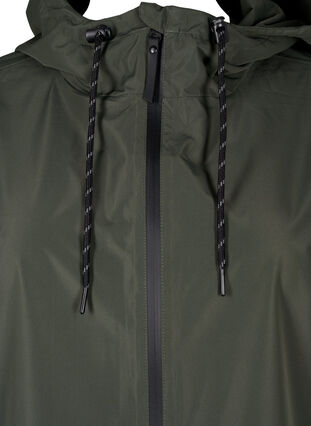 Zizzi Regenjacke mit Taschen und Kapuze, Peat, Packshot image number 2