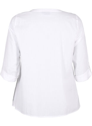 Zizzi FLASH - Shirt mit Häkeldetail, Bright White, Packshot image number 1