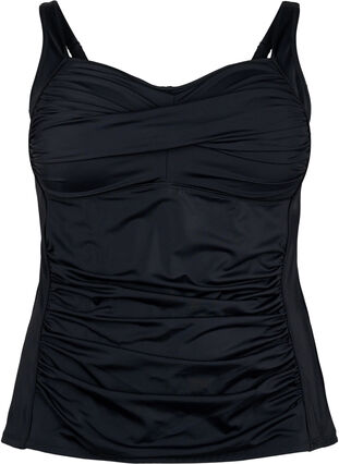 Zizzi Tankini mit Drapierung, Black, Packshot image number 0