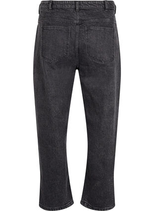 Zizzi Weite Jeans mit verkürzter Länge, Dark Grey Denim, Packshot image number 1