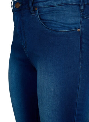 Zizzi Super Slim Amy Jeans mit hoher Taille, Blue Denim, Packshot image number 2