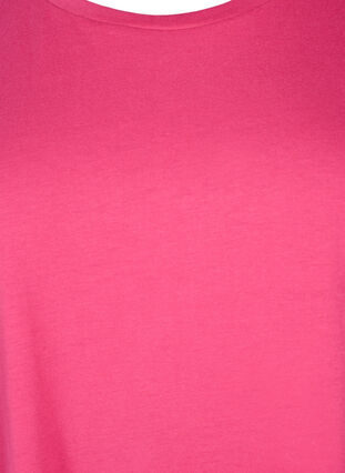 Zizzi Kurzärmliges T-Shirt aus einer Baumwollmischung, Raspberry Sorbet, Packshot image number 2