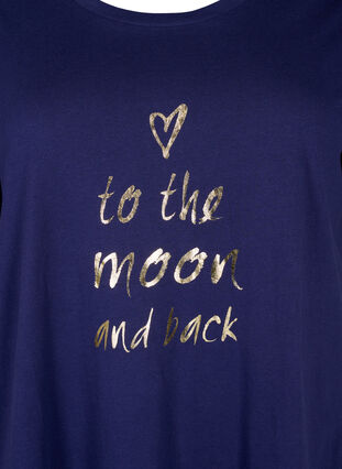 Zizzi Kurzärmeliges Nachthemd aus Bio-Baumwolle , Rhodonite To The Moo, Packshot image number 2