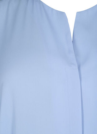 Zizzi Einfarbiges Hemd mit V-Ausschnitt, Serenity, Packshot image number 2