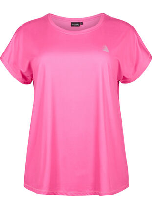 Zizzi Kurzarm Trainingsshirt, Raspberry Rose, Packshot image number 0