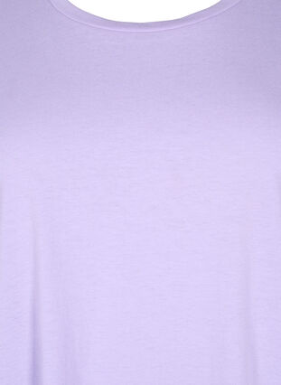 Zizzi Kurzärmeliges T-Shirt aus einer Baumwollmischung, Lavender, Packshot image number 2