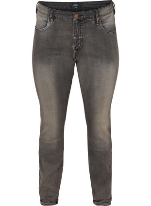 Zizzi Slim Fit Emily Jeans mit normaler Taillenhöhe, Dark Grey Denim, Packshot image number 0