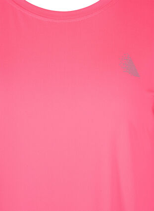 Zizzi Einfarbiges Trainings-T-Shirt, Neon pink, Packshot image number 2