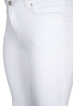 Zizzi Slim Fit Emily Jeans mit normaler Taillenhöhe, White, Packshot image number 2