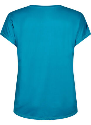 Zizzi Kurzärmeliges Trainings-T-Shirt, Deep Lagoon, Packshot image number 1