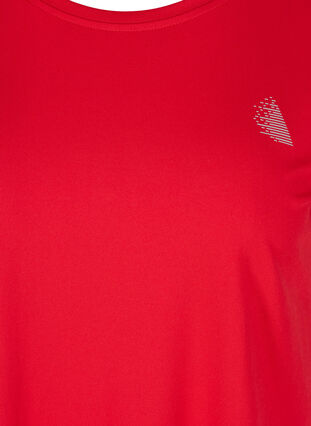 Zizzi Einfarbiges Trainings-T-Shirt., Haute Red, Packshot image number 2