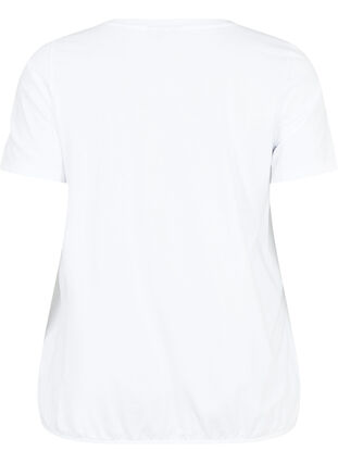 Zizzi Baumwoll-T-Shirt mit Folien-Druck, B. White w. Believe, Packshot image number 1