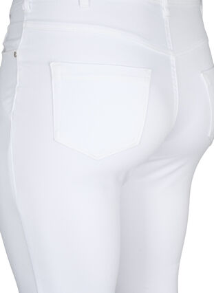 Zizzi Schmale Passform Emily Jeans mit normaler Taille, White, Packshot image number 3