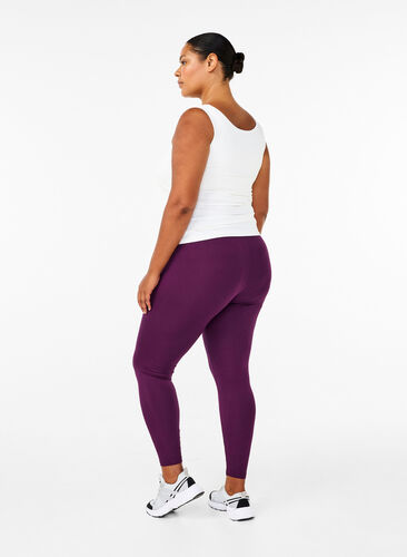 Zizzi Basic Leggings aus Viskose, Potent Purple, Model image number 1