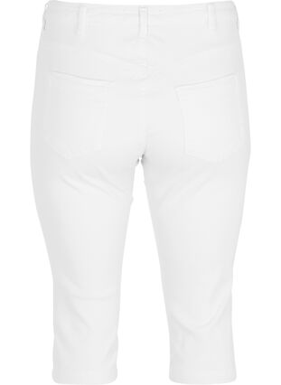 Zizzi Hoch taillierte Amy Capri Jeans mit Super Slim Fit, Bright White, Packshot image number 1