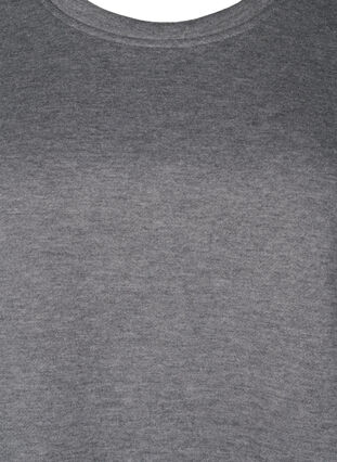 Zizzi Sweatshirt mit Kontrastnähten, Medium Grey Mél, Packshot image number 2