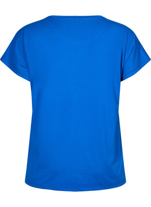 Zizzi Kurzarm Trainingsshirt, Lapis Blue, Packshot image number 1