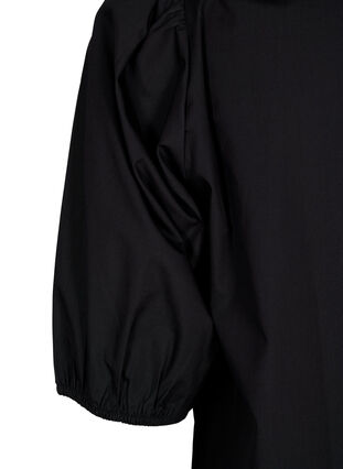 Zizzi Kurzärmelige Bluse mit Spitzendetail, Black, Packshot image number 3