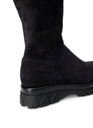 Zizzi Extra-Weite - Stiefelette aus Wildlederimitat, Black, Packshot image number 3