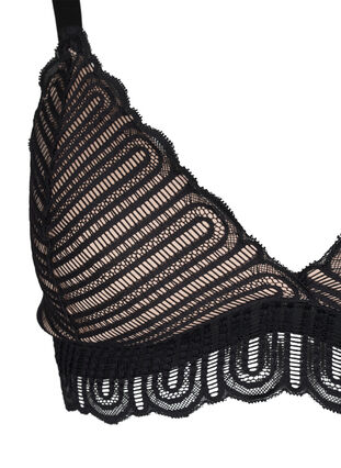 Zizzi Bralette mit Spitze und weicher Polsterung, Black, Packshot image number 3