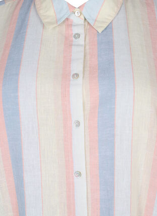 Zizzi Langes Hemd aus Baumwollmischung mit Leinen, Multi Color Stripe, Packshot image number 2