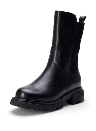 Zizzi Extra-Weite - Kurzer Stiefel mit Gummizug, Black, Packshot image number 2