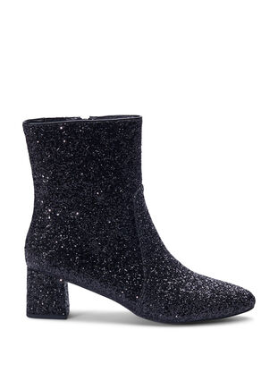 Zizzi Extra-Weite – Glitzer-Stiefelette, Black, Packshot image number 0