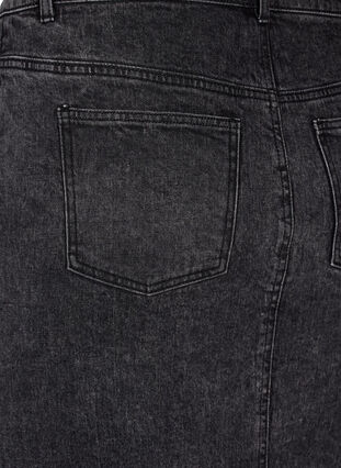 Zizzi Jeansrock mit Schlitz vorne, Dark Grey Denim, Packshot image number 3