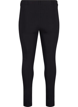 Zizzi Enganliegende Hose mit Reißverschlüssen, Black, Packshot image number 1