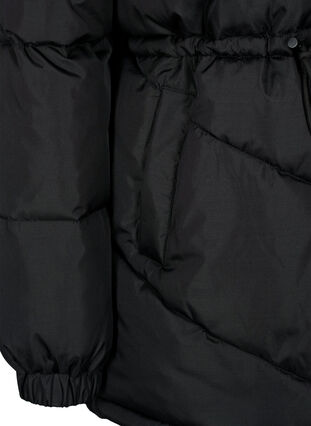 Zizzi Pufferwinterjacke mit Kapuze, Black, Packshot image number 3