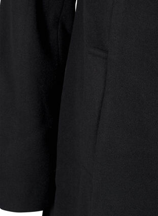 Zizzi Kurzer A-linienförmiger Trenchcoat, Black, Packshot image number 3