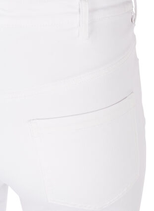 Zizzi Super Slim Amy Jeans mit hoher Taille, White, Packshot image number 3