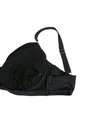 Zizzi Bikini-BH mit Bügel und Drapierung, Black, Packshot image number 3