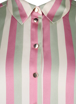 Zizzi Gestreiftes Hemd aus  Satin, Rose Stripe, Packshot image number 2