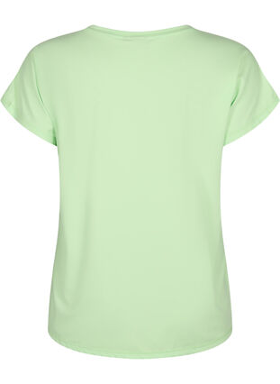 Zizzi Kurzarm Trainingsshirt, Paradise Green, Packshot image number 1
