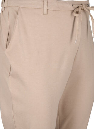 Zizzi Cropped Maddison Hose, Silver Mink, Packshot image number 2