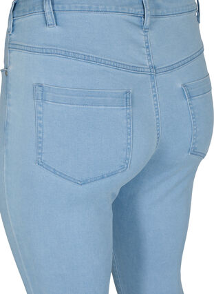 Zizzi Super Slim Amy Jeans mit hoher Taille, Ex Lt Blue, Packshot image number 3