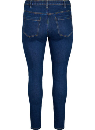 Zizzi Amy Jeans mit hoher Taille und extra schlanker Passform, Dark blue, Packshot image number 1