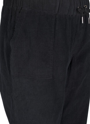 Zizzi Cordhose mit elastischem Bund, Black, Packshot image number 2