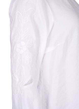 Zizzi Bluse aus TENCEL™-Modal mit gestickten Details, Bright White, Packshot image number 3